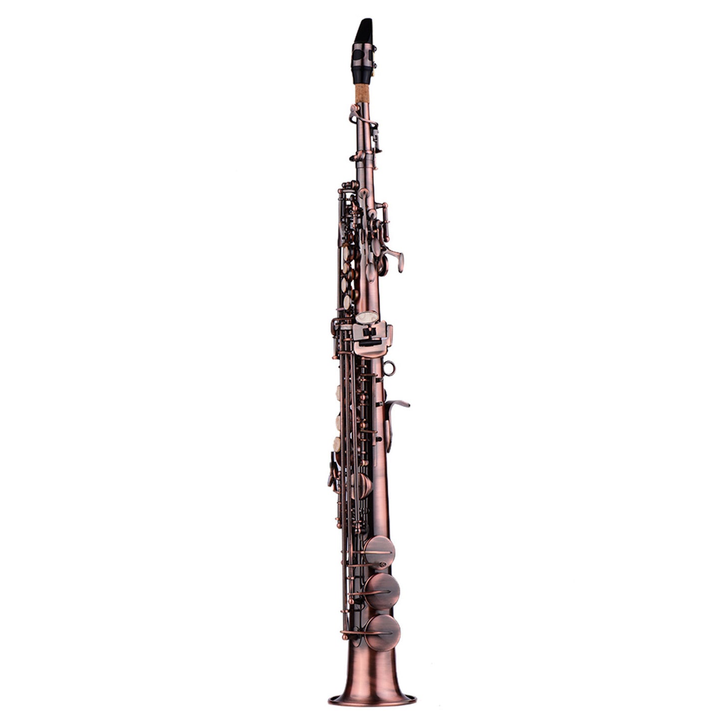 Bb Soprano Saxophone - Premium Brass with Antique Design, Red