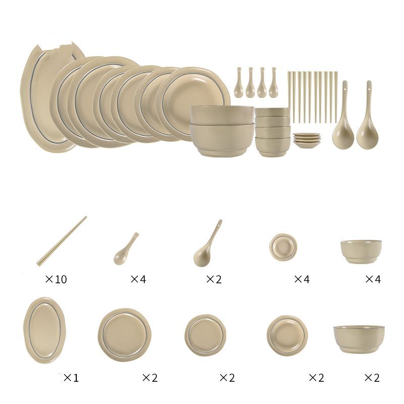 Luxury Household Tableware Set - Irregular Shape Ceramic Dinnerware