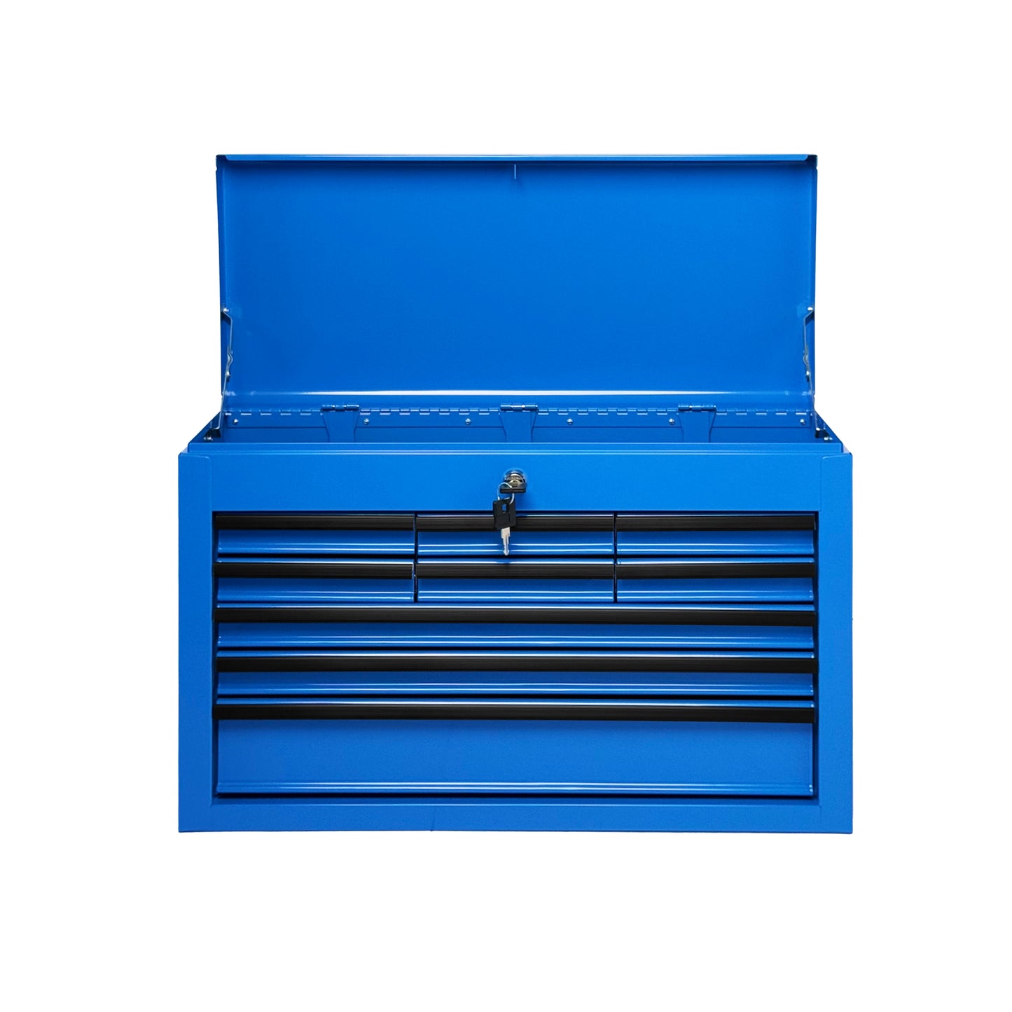 Heavy Duty Metal Tool Box 24-Inch with 9 Drawers and Locking Mechanism - Blue