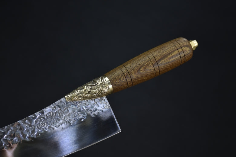 Small Kitchen Knife with Rosewood Handle - 7Cr17MOV Steel, 32.5cm