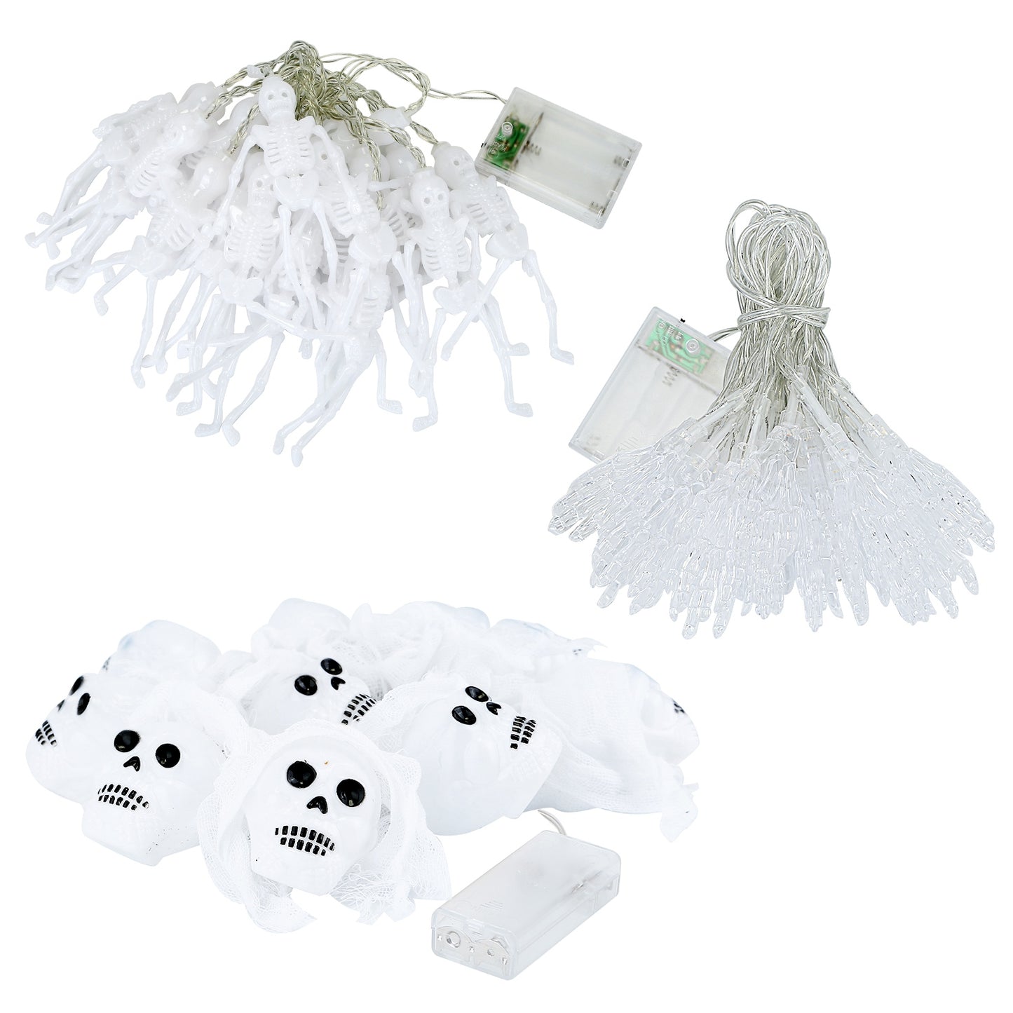Halloween String Lights Set - 3 Styles, 50 LEDs, 24ft