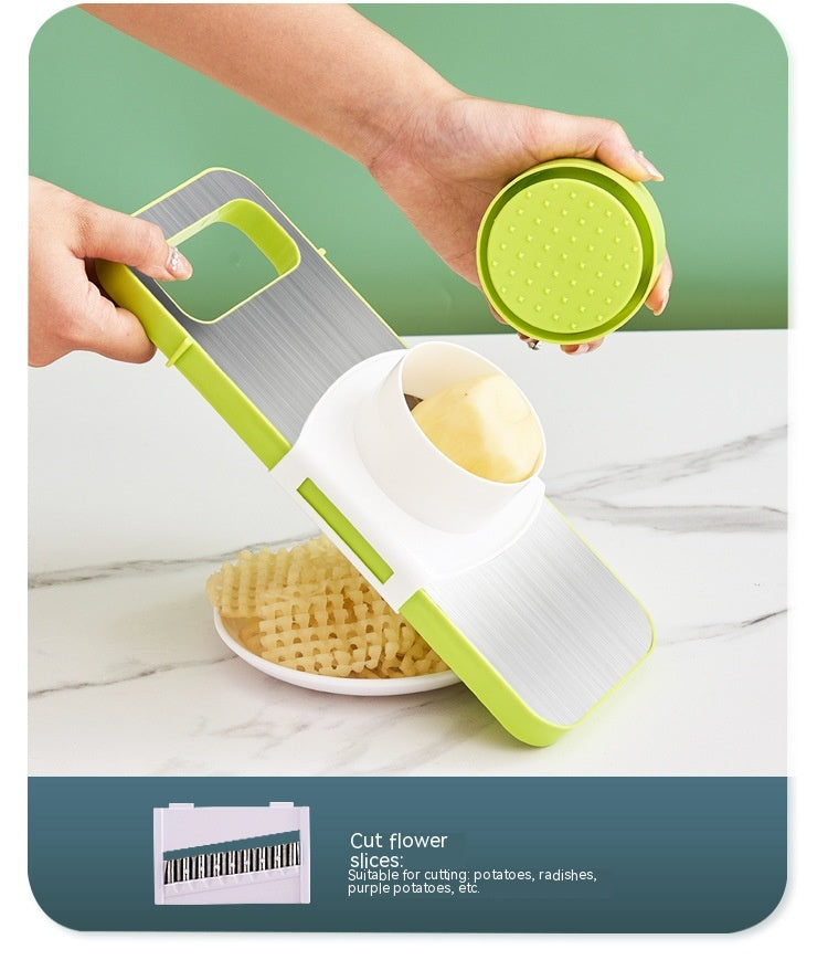Multi-Function Vegetable Chopper with Stainless Steel Cutter and Storage