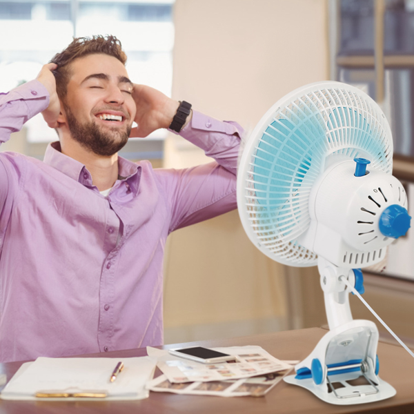 3-in-1 Clip-On Fan - Quiet Mini Desk Fan with Oscillation & 2 Speeds