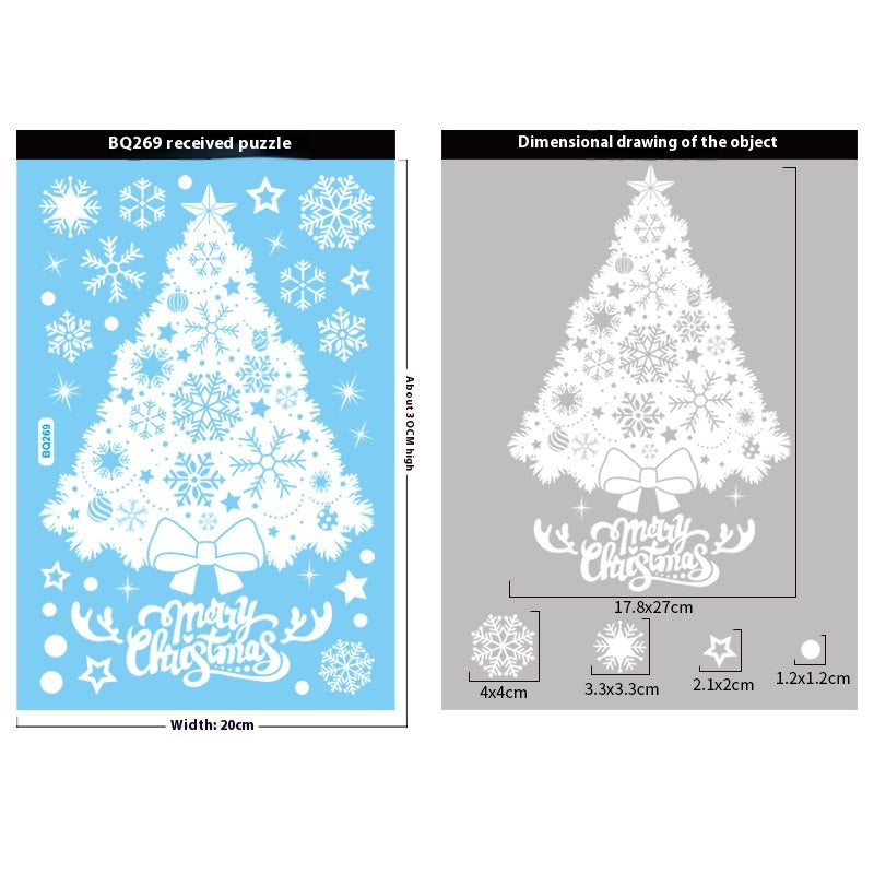 Christmas Window Stickers - Snowman Deer Sled & Holiday Decor Sets