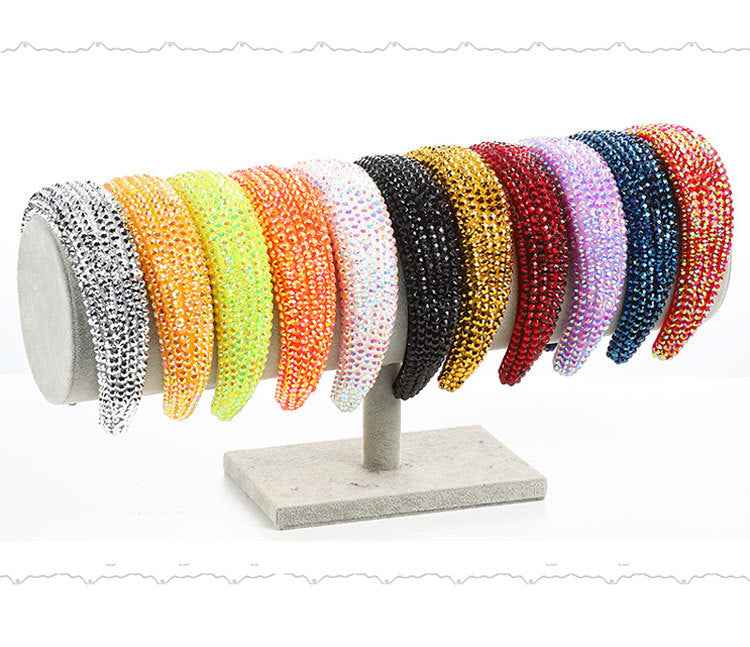 Baroque Sparkling Rhinestone Hair Band - 3cm Wide