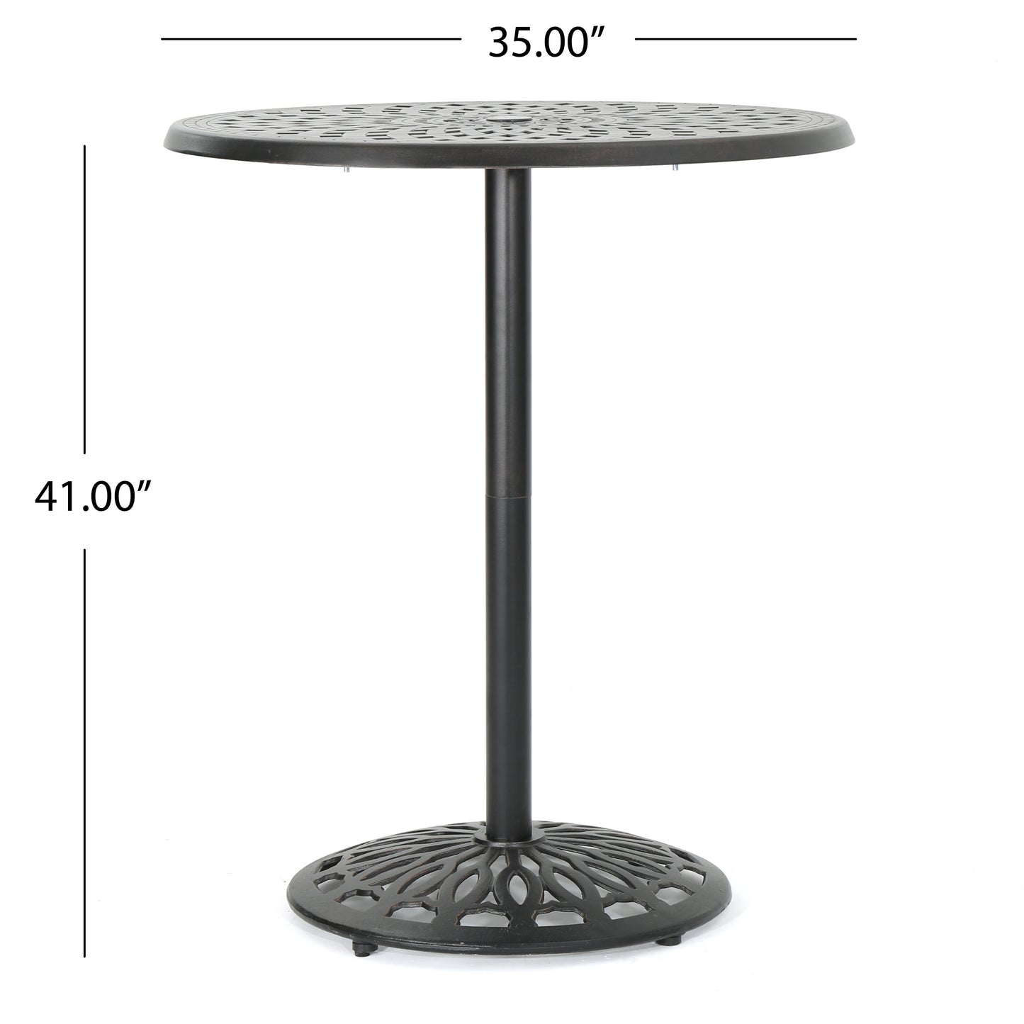 Cast Aluminium 35 ROUND BAR TABLE