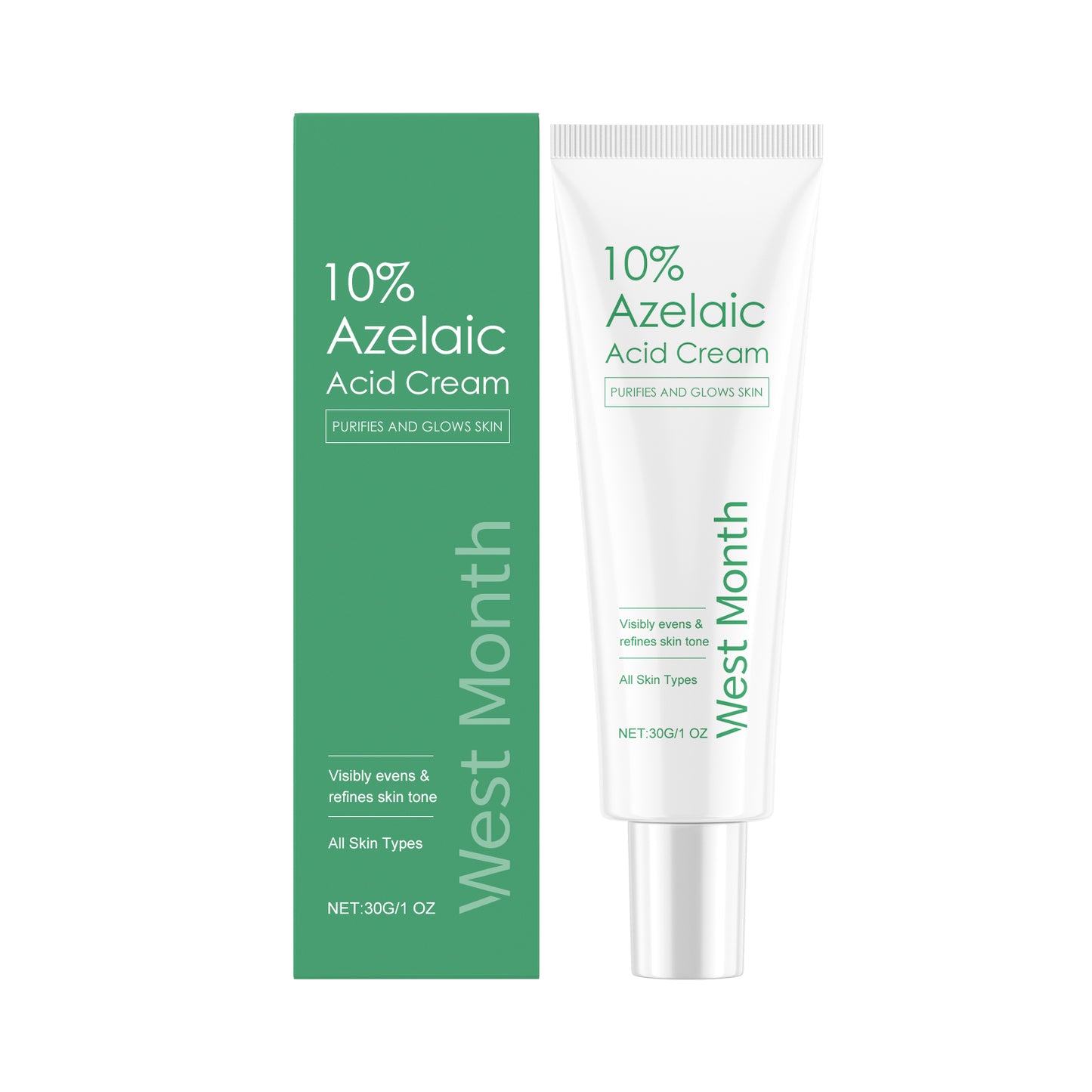 Azelaic Acid Brightening Face Cream - Moisturizing Skin Tone Corrector