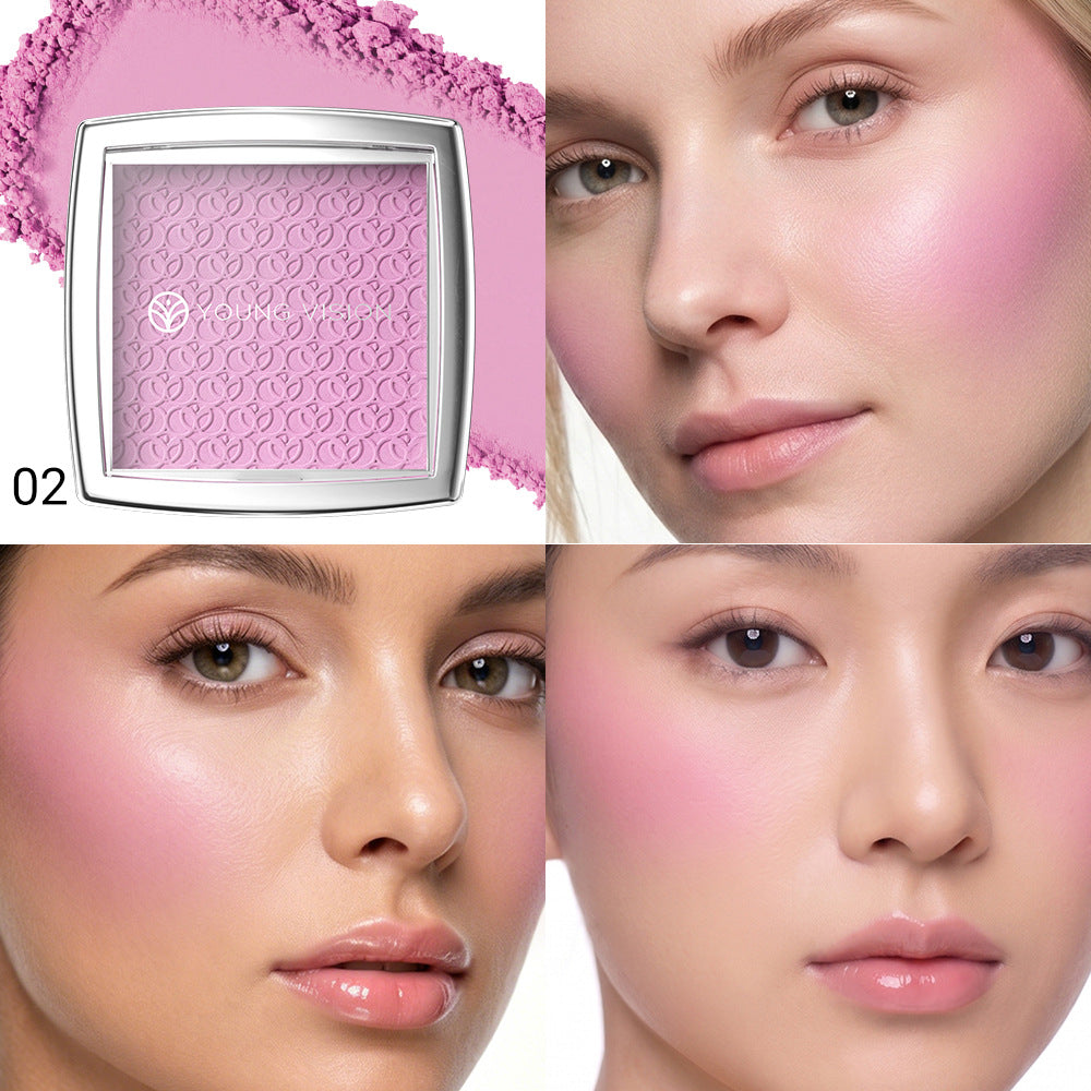 7-Color Embossed Blush Palette - Natural Matte Face Makeup Set