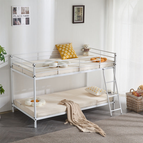 Twin Size Metal Bunk Bed For Kids Teens Adults, Heavy Duty With