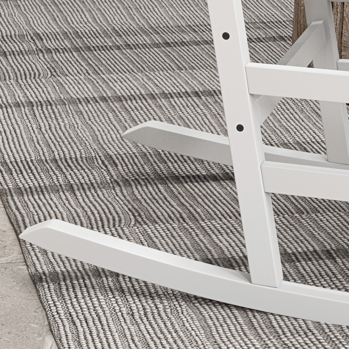 Wooden Rocking Chair Set - Outdoor Rockers with Curved Armrests