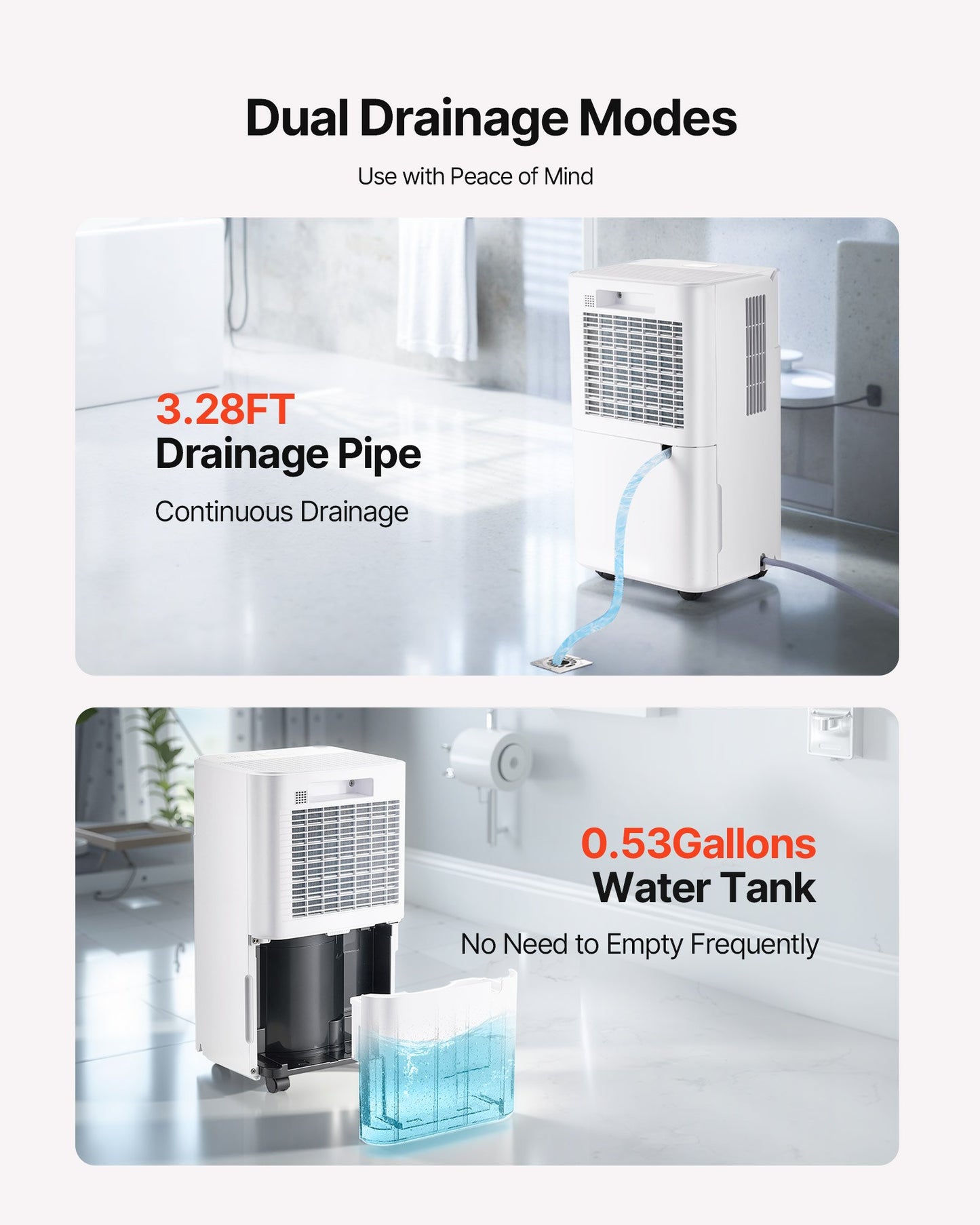 30 Pints Dehumidifier - Smart Humidity Control, Low Noise