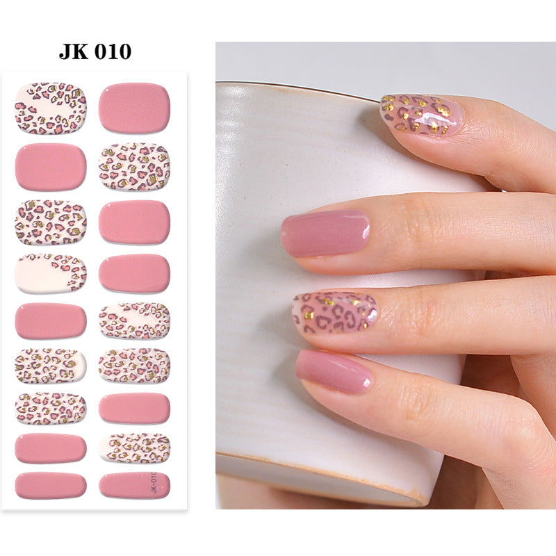 Waterproof Nail Sticker Set - Durable Semi-Baked UV Gel Art for Nails