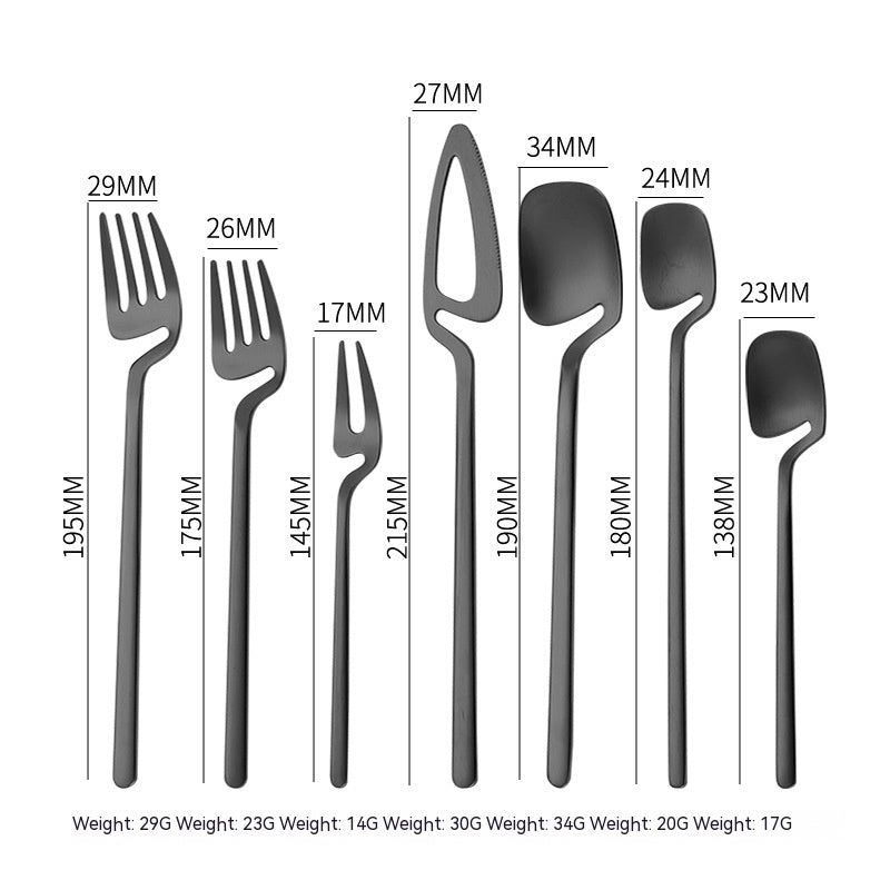 304 Stainless Steel Dinnerware Set - Forks Spoons Knives Kitchen Utensils