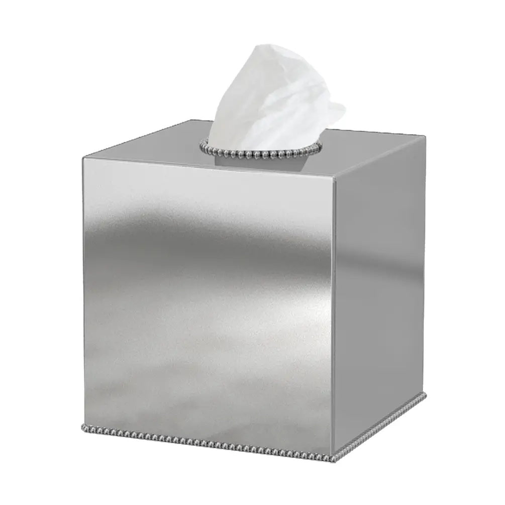 Tissue Box Stainless Steel Square Facial Holder Shiny Finish