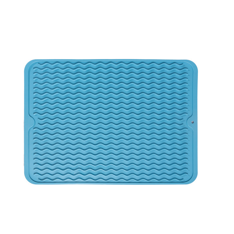 Silicone Drain Pad Non-Slip Kitchen Sink Mat High Temp Resistant 40x30cm