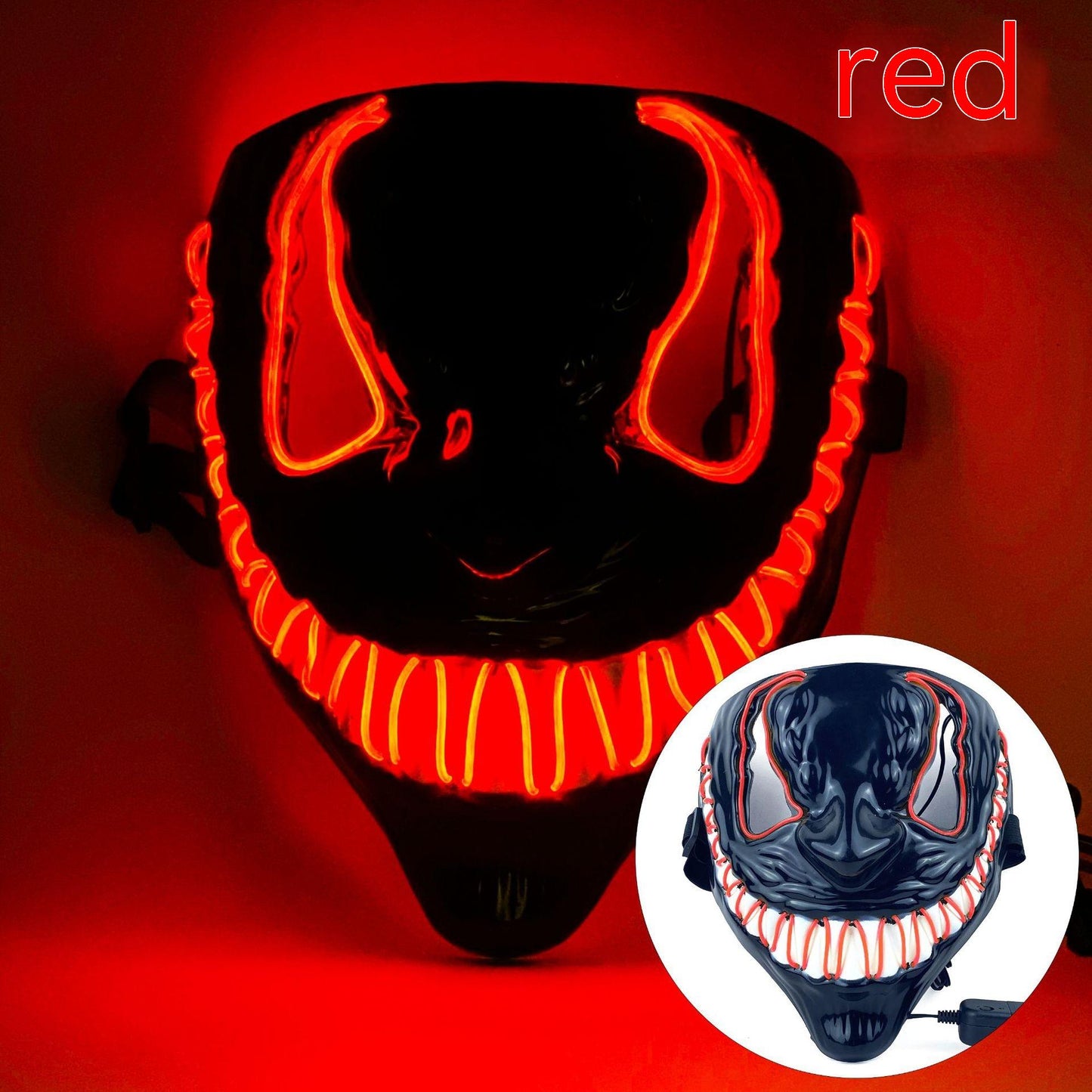 Halloween Luminous LED Mask for Dance Party Multi-Color Variants