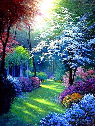 Diamond Painting Mosaic Kit Autumn Landscape - Full Drill Cross Stitch Art