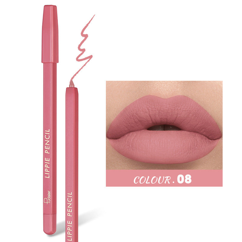 Waterproof Lipstick Pen Lip Liner No Stain Matte Lip Makeup 2g Multiple Colors