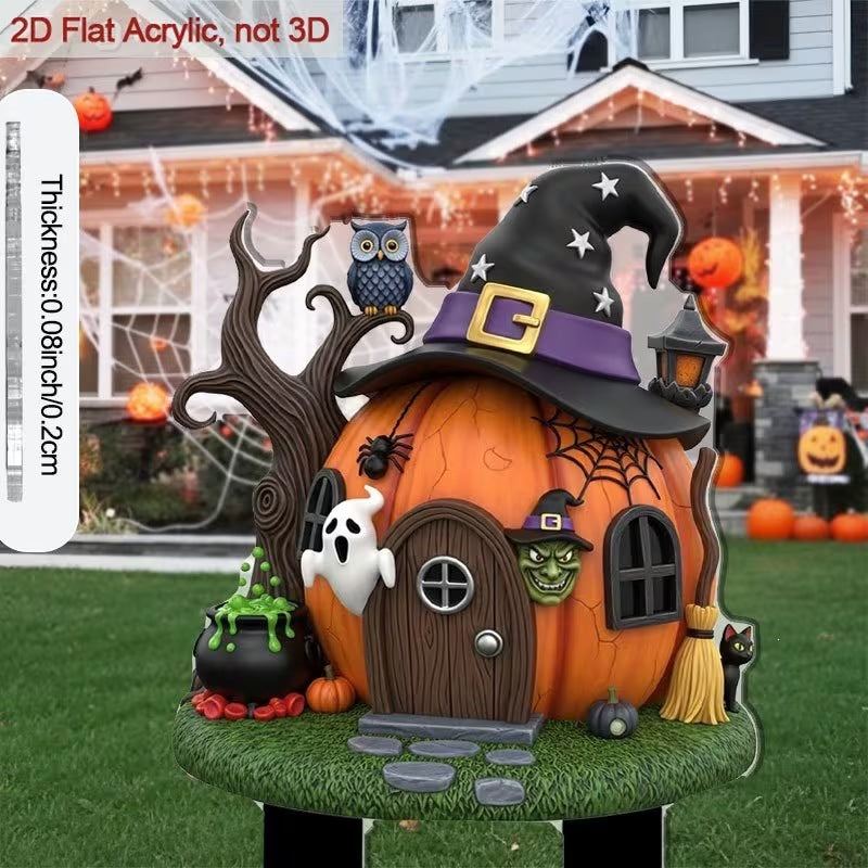 Acrylic Halloween Garden Decoration Picks - Multiple Sizes & Styles