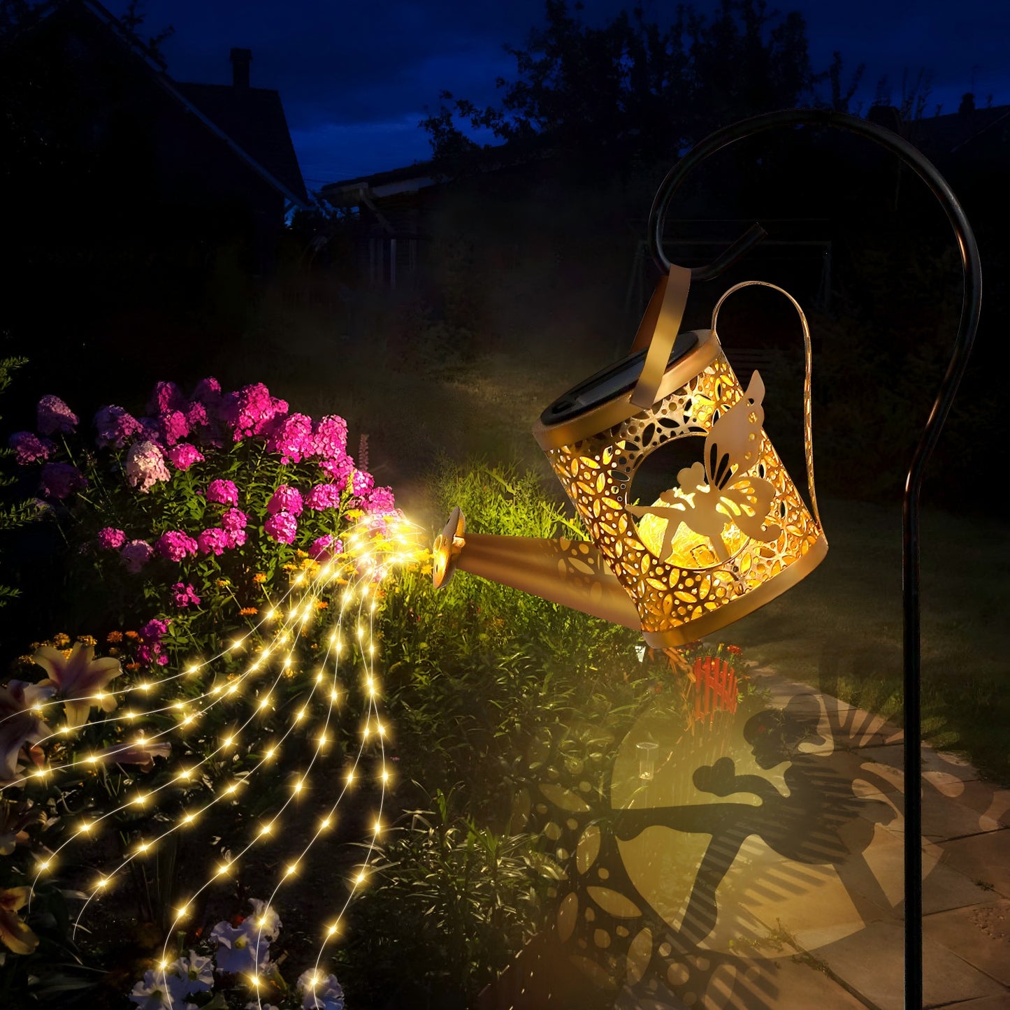 Solar Watering Can Garden Lights Outdoor Waterproof Decorative Pathway Lamps