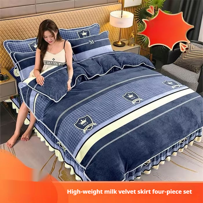 Double-Sided Milk Fiber Bedding Set - Extra Thick Home Textiles