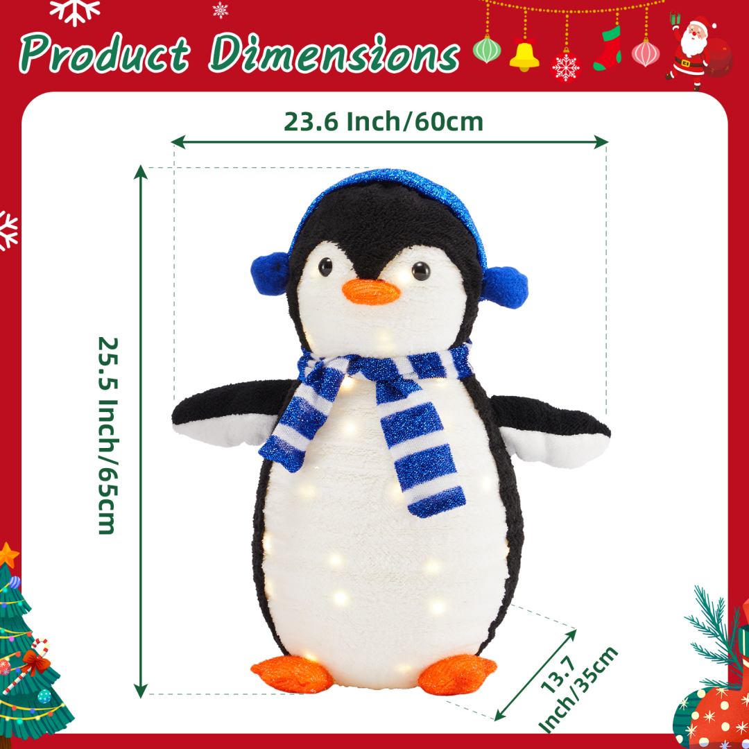 Illuminated Penguin Outdoor Decoration with LED Lights