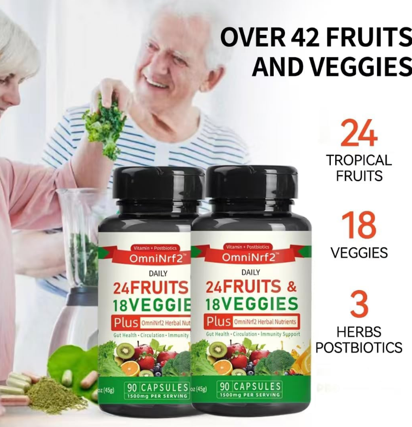 Postbiotic Fruit and Vegetable Supplement - 90 Antioxidant Capsules