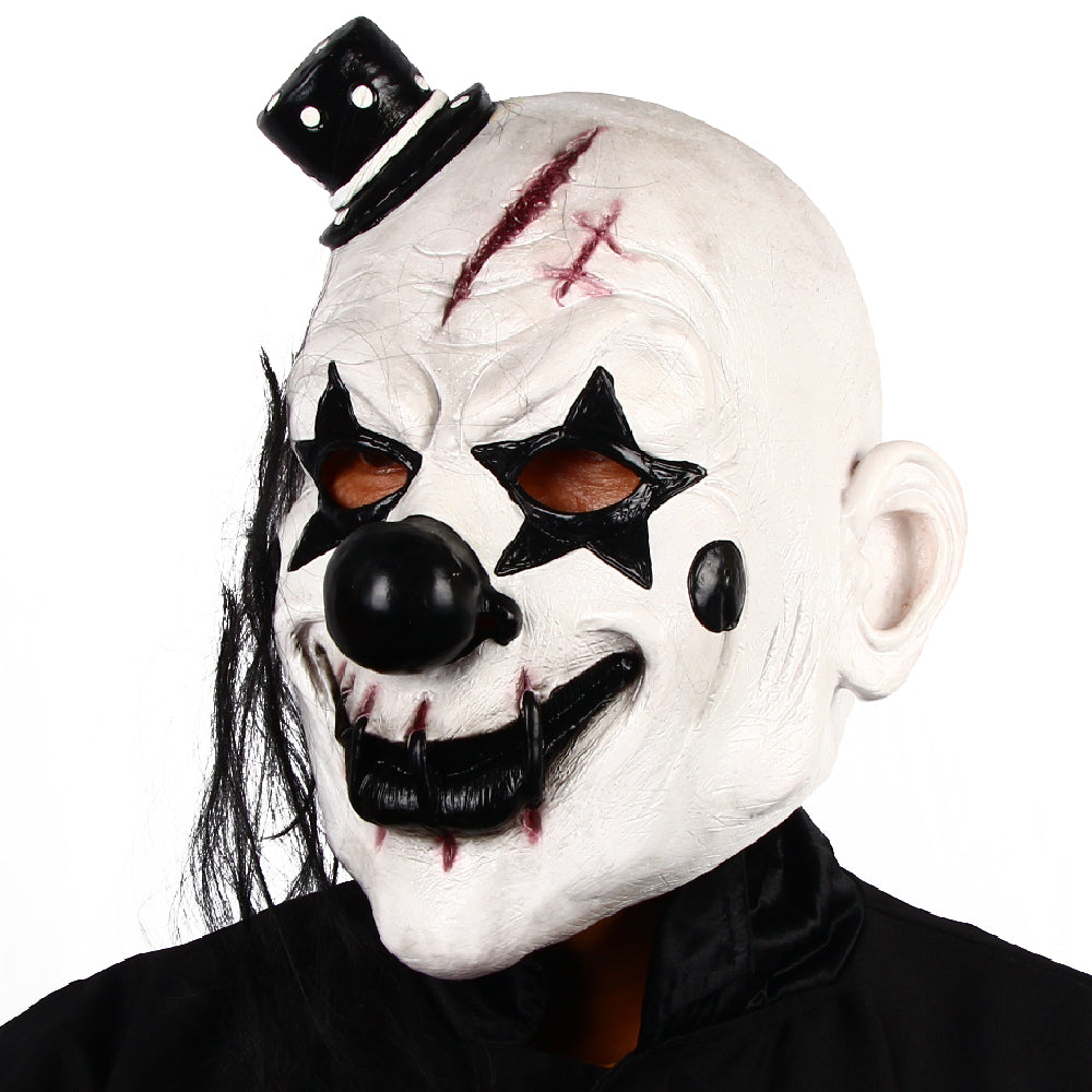 Halloween Scary Mask for Party, Horror Costume, White Latex Prop