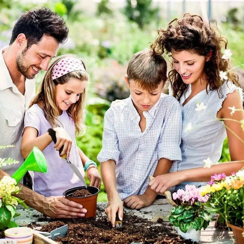 8-Piece Garden Tool Set with Storage Tote and Ergonomic Handles
