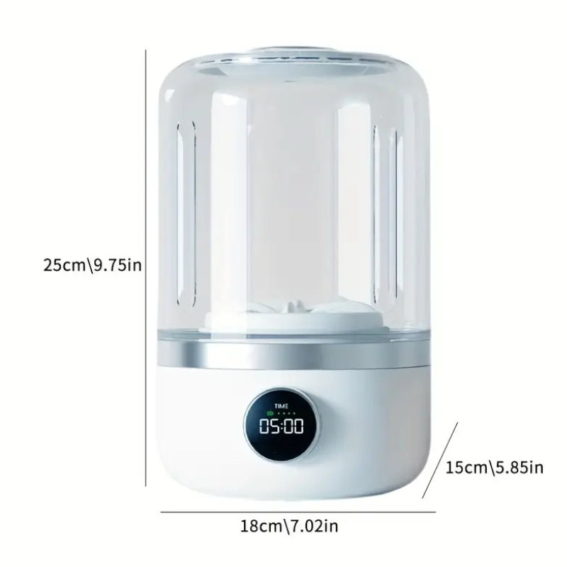 Portable Mini Washer 1.2L - USB Rechargeable Cordless Laundry for Travel & Home