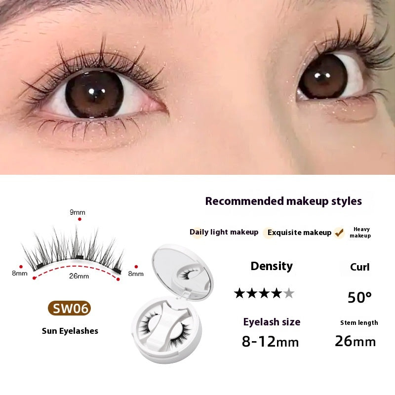 False Eyelash Set with Magnetic Soap Holder Camellia Style 26mm Eyelashes