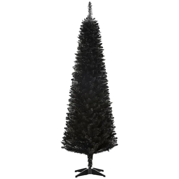 6ft Slim Pencil Artificial Christmas Tree - Black