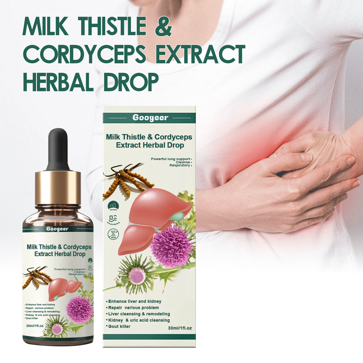 Milk Thistle Cordyceps Essential Oil Drops - 30ml