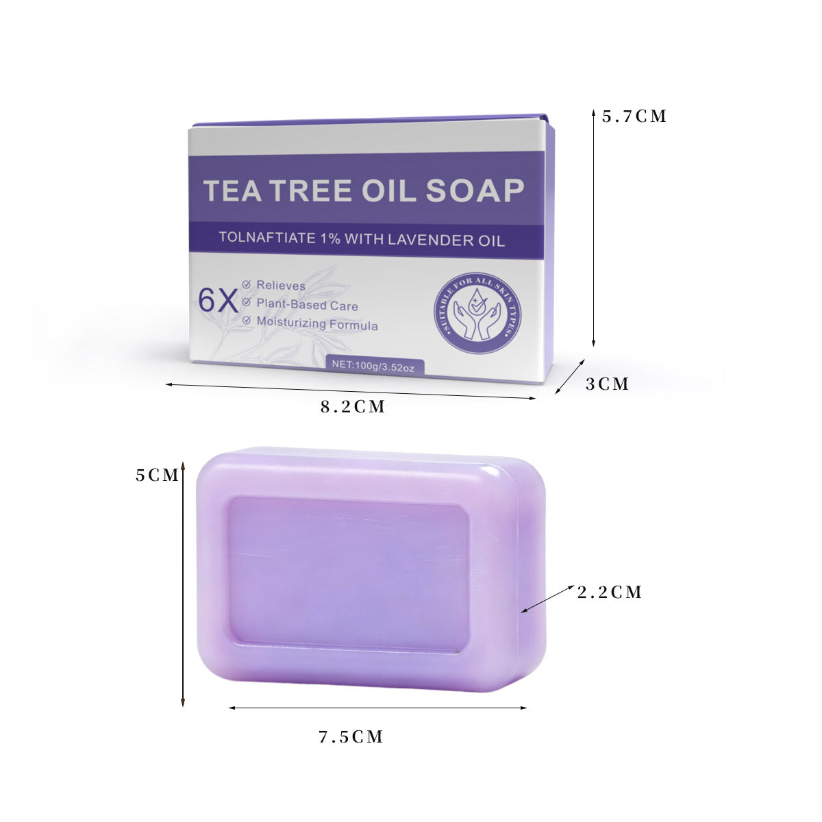Purple Tea Tree Soap Bar - 100g