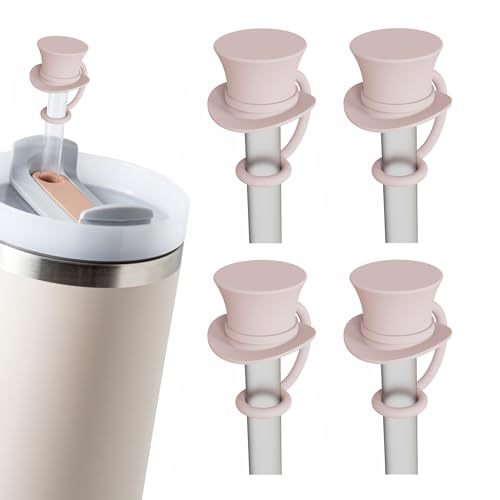 40 Oz Glass Straw Cover Set - Heavy Duty Plastic Protectors for Drinks