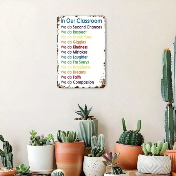 Metal Tin Sign Wall Decoration - 20 cm x 20 cm