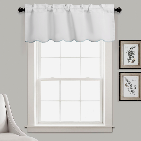 Blackout Window Valances - 2 Panels, 42"x18" - Black