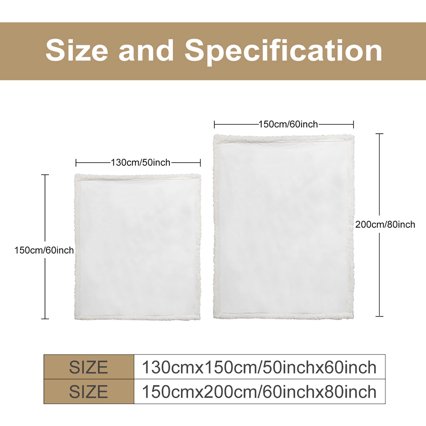 Sherpa Fleece Blanket - Cozy Warm Plush Throw 50x60" & 60x80"