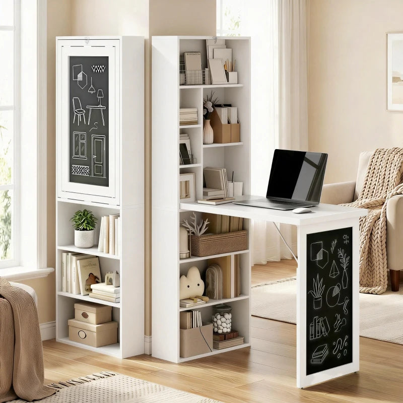 Fold-out Convertible Office Desk, Wall Mount Computer Desk With