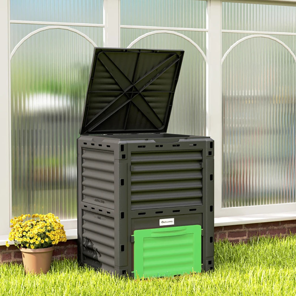 Garden Compost Bin 80 Gallon Outdoor Large Capacity Composter Fast