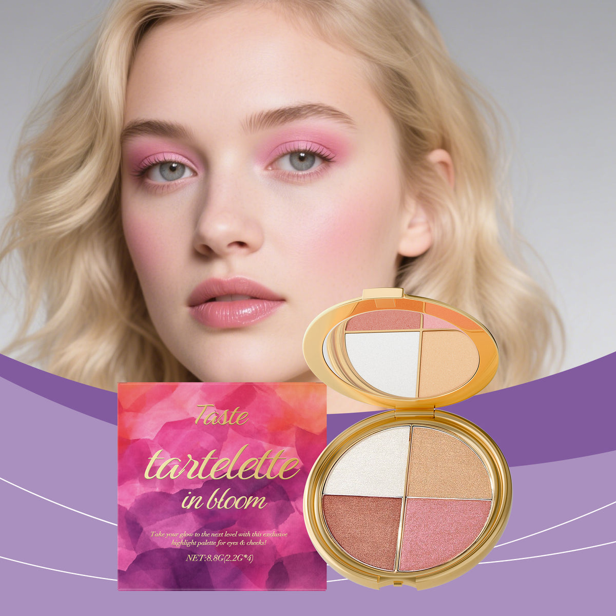 Highlighter Eyeshadow & Blush Palette 8.8g