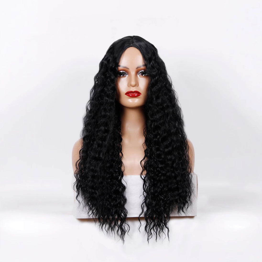 Medium Long Curly Synthetic Wigs for Hair Styling & Costume Use