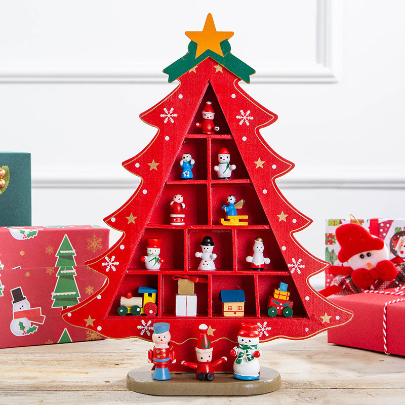 Mini 3D Wooden Christmas Tree Decorations - DIY Holiday Home Decor