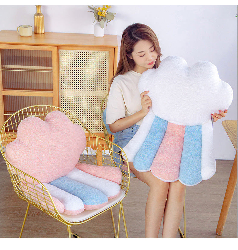 Office Long Sitting Waist Cushion - Comfortable Plush Support, 75x50cm