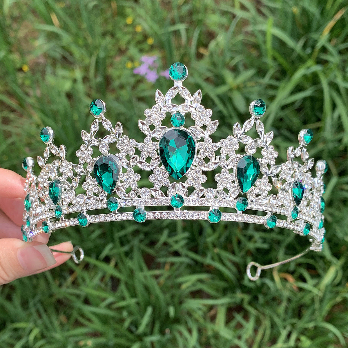 Rhinestone Crown Headband Wedding Hair Accessory