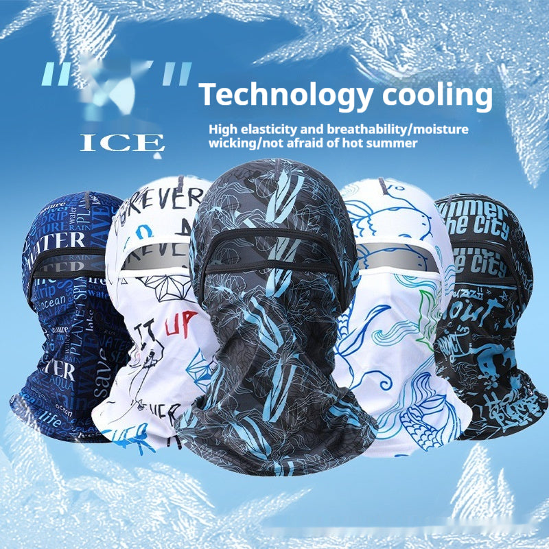 Full Face Sun Protection Mask - Lightweight Ice Silk Neck Gaiter Scarf