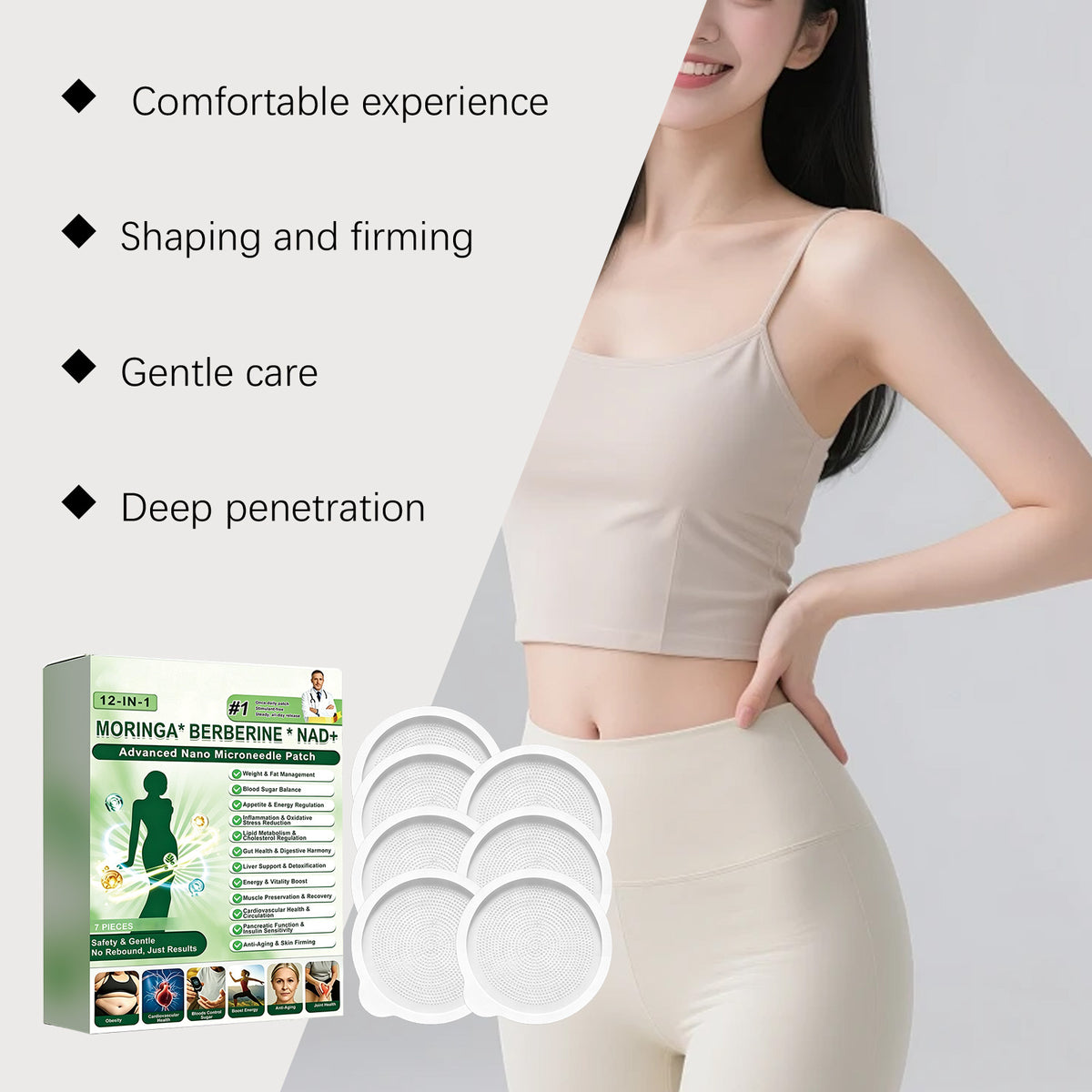 Nano Micro Needle Body Patch, 7 Pieces