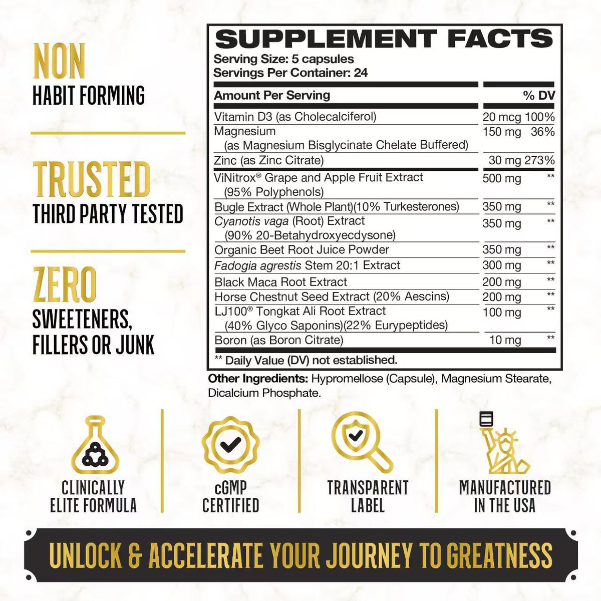 Maca Root Dietary Supplement Capsules 120-Count
