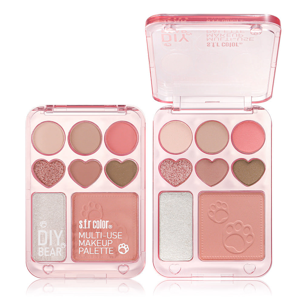 Colorful Eye Shadow and Blush Makeup Set with 3 Shades - 9.3g