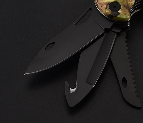 Multifunctional Outdoor Folding Knife with Alloy Steel Blade - Camping & Hiking Tool